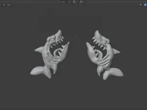 angry shark 3D Model