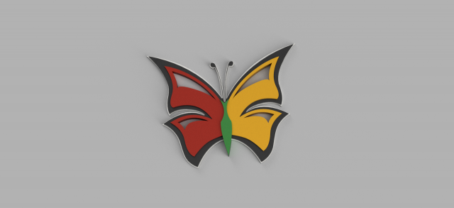 butterfly 3D 模型 .c4d .max .obj .3ds .fbx .stl .blend