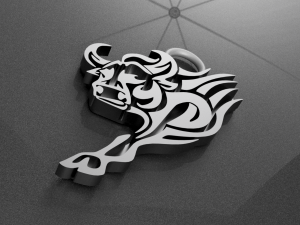 bull keychain 3D 打印模型
