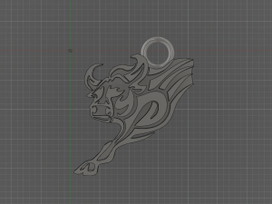 bull keychain 3D 打印模型
