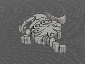 lion sign logo keychain 3Dプリントモデル