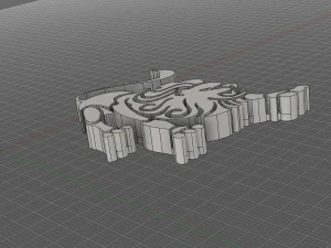 lion sign logo keychain 3D Print Model