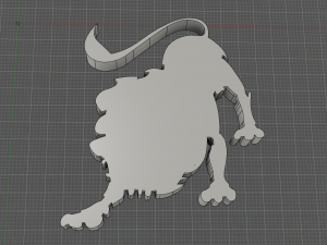 lion sign logo keychain 3Dプリントモデル