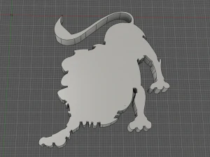 lion sign logo keychain 3D Print Model
