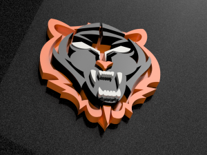 tiger sign logo keychain Modelo de impresión 3D
