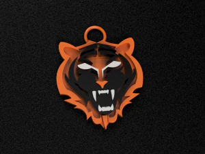 tiger sign logo keychain 3D Print Model
