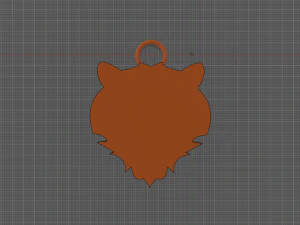 tiger sign logo keychain 3D Print Model