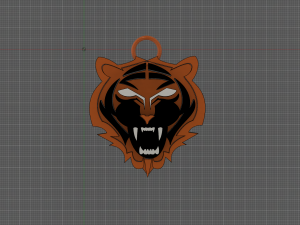 tiger sign logo keychain Modelo de impresión 3D