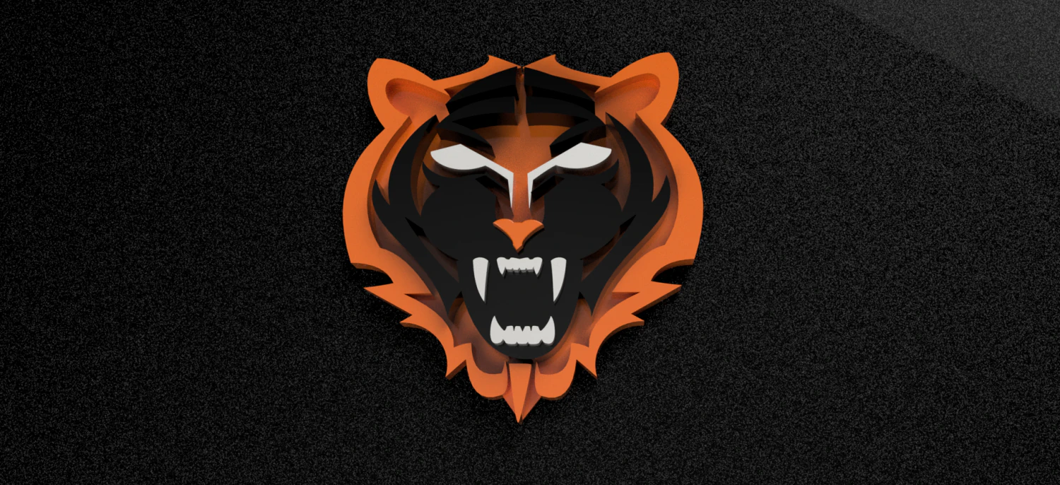tiger sign logo keychain 3D Print Model .c4d .max .obj .3ds .fbx .stl .blend