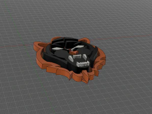tiger sign logo keychain 3D Print Model