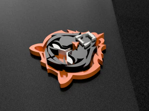 tiger sign logo keychain 3D Print Model