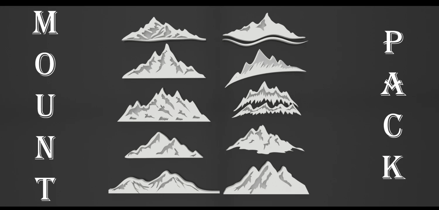 the mountain pack 3D Model .c4d .max .obj .3ds .fbx .stl .blend 