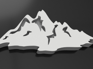 the mountain pack Modello 3D