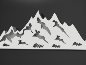 the mountain pack Modello 3D