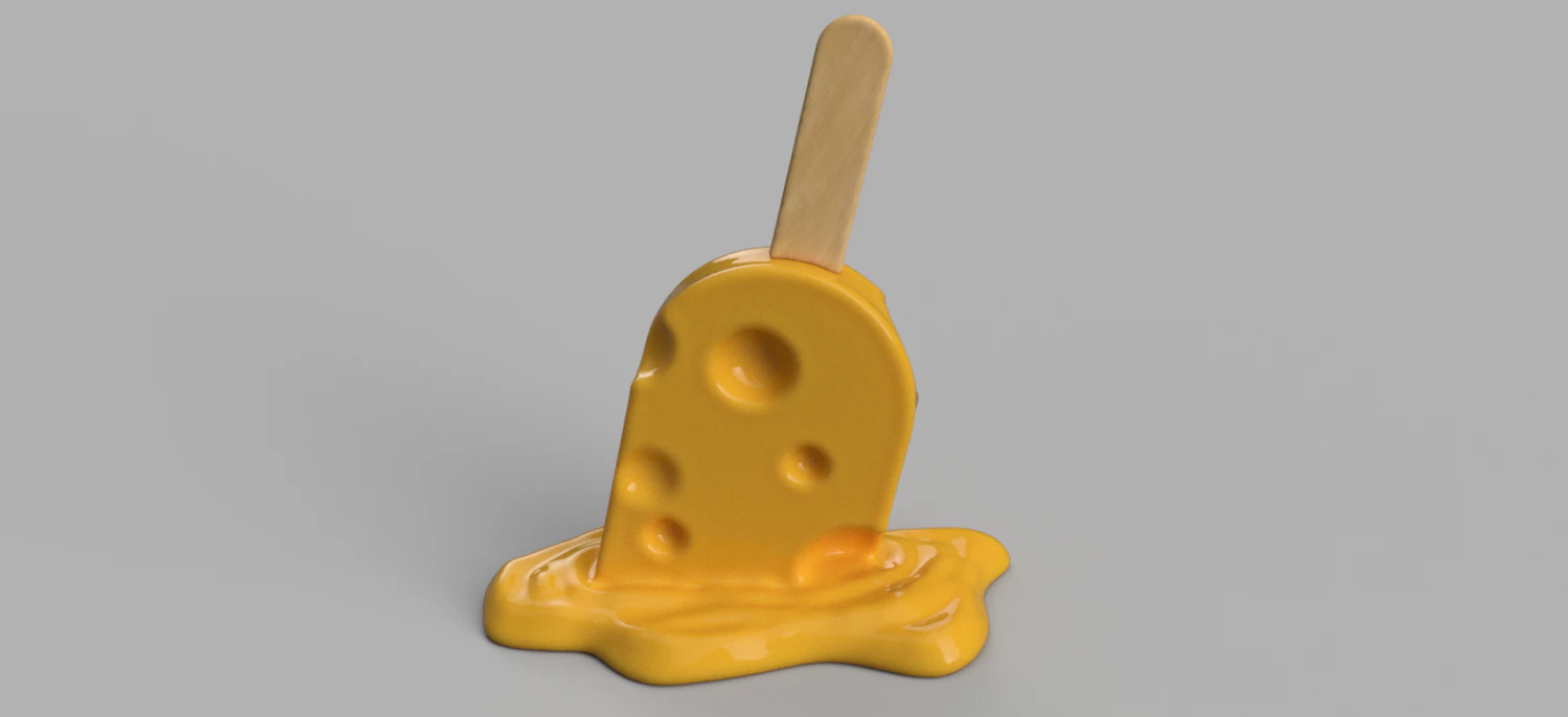 ice cream - cheese 3D Print Model .c4d .max .obj .3ds .fbx .stl .blend