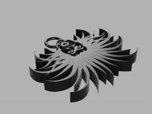 banshee keychain Model Cetak 3D