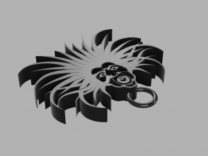 banshee keychain Model Cetak 3D