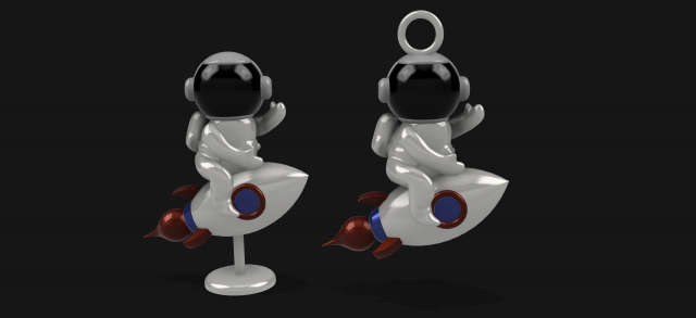 rocket man figurine or keychain Modèle 3D .c4d .max .obj .3ds .fbx .stl .blend 