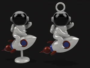 Raketenmann-Figur oder Schl&uuml;sselanh&auml;nger 3D Modell