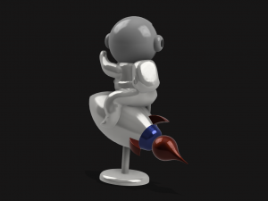 rocket man figurine or keychain Modèle 3D