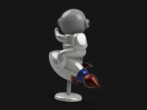rocket man figurine or keychain 3D Model