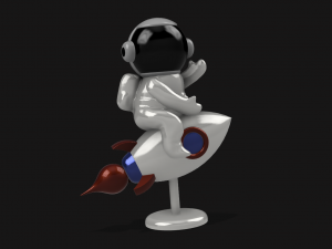 rocket man figurine or keychain Modèle 3D