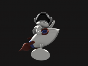 rocket man figurine or keychain Modèle 3D