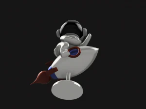 rocket man figurine or keychain 3D Model