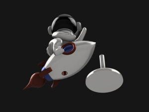 rocket man figurine or keychain Modèle 3D