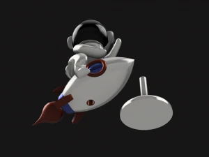 rocket man figurine or keychain 3D Model