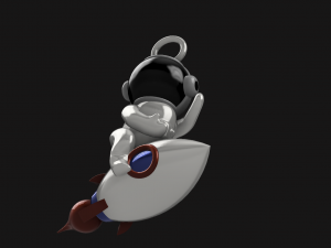 rocket man figurine or keychain Modèle 3D