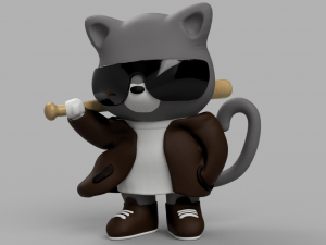 cat-gangster 3D 模型