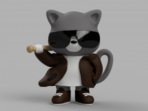 cat-gangster Model 3D