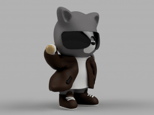 cat-gangster Model 3D