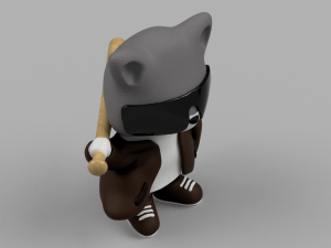 cat-gangster Model 3D