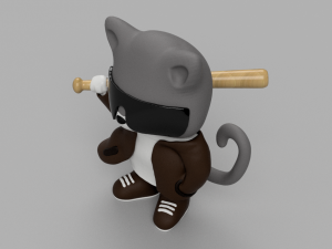 cat-gangster Model 3D