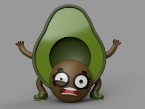 aguacate divertido Modelo 3D