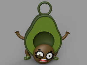 funny avocado 3D Model