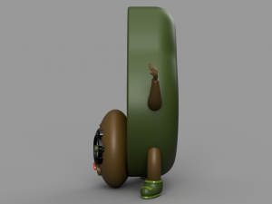 funny avocado 3D Model