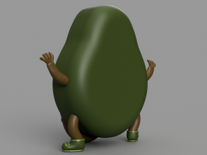 funny avocado 3D Model