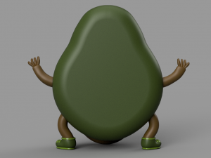 funny avocado 3D Model