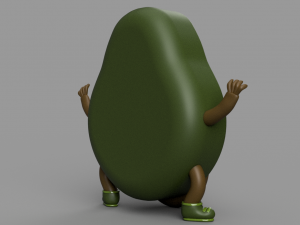 funny avocado 3D Model
