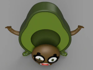 funny avocado 3D Model