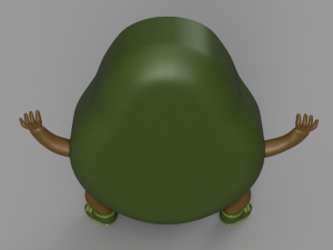funny avocado 3D Model