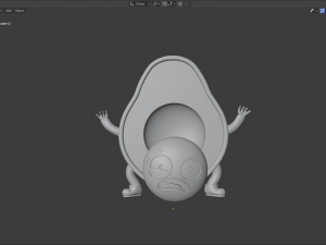 funny avocado 3D Model