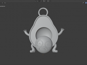 funny avocado 3D Model