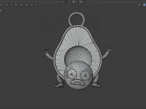 funny avocado 3D Model