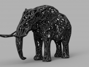 low poly elephant 3D Print Model