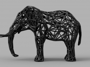 low poly elephant 3D Print Model