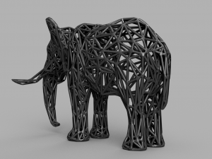low poly elephant 3D Print Model
